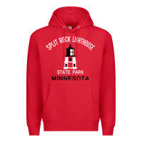 Red Trending Split Rock Lighthouse Minnesota State Park Premium Hoodie - lanVoArt