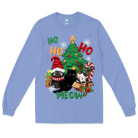 Colony Blue ho ho ho meow Long Sleeve Tee - CowGirlArtShop