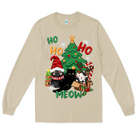 Mushroom ho ho ho meow Long Sleeve Tee - CowGirlArtShop