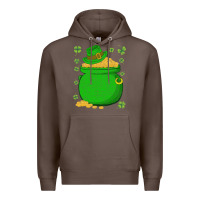Coffee ireland leprechaun hat pot of gold irish st patricks day Premium Hoodie - lanVoArt