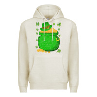 Oatmeal Heather ireland leprechaun hat pot of gold irish st patricks day Premium Hoodie - lanVoArt