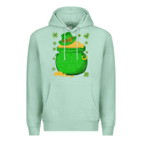 Seafoam ireland leprechaun hat pot of gold irish st patricks day Premium Hoodie - lanVoArt