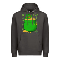 Smoke ireland leprechaun hat pot of gold irish st patricks day Premium Hoodie - lanVoArt