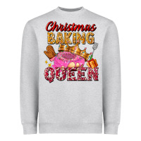 Heather Grey christmas baking queen Heavyweight Sweatshirt - FaDigitalArtStudio