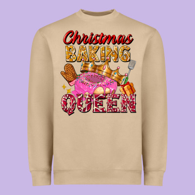 Christmas Baking Queen Heavyweight Sweatshirt Designed By Fadigitalartstudio
