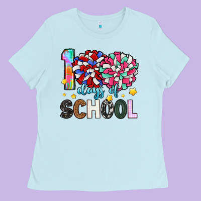 100 Days Of School Ladies Tee Designed By Artiststas