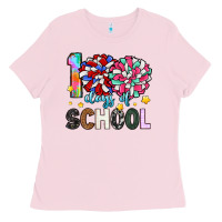 Bubblegum Pink 100 days of school Ladies Tee - Artiststas