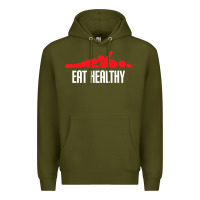 Army Green funny eat healthy sexy tee mens rude valentine day gifts Premium Hoodie - lanVoArt