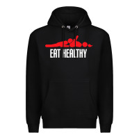 Black funny eat healthy sexy tee mens rude valentine day gifts Premium Hoodie - lanVoArt