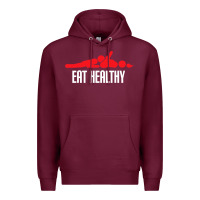 Burgundy funny eat healthy sexy tee mens rude valentine day gifts Premium Hoodie - lanVoArt