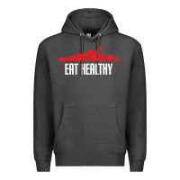 Charcoal Heather funny eat healthy sexy tee mens rude valentine day gifts Premium Hoodie - lanVoArt