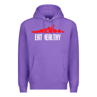 Purple funny eat healthy sexy tee mens rude valentine day gifts Premium Hoodie - lanVoArt