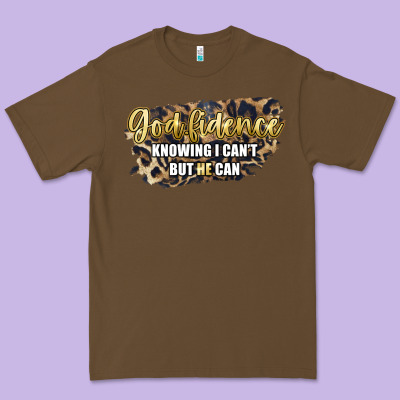 God Fidence Knowing I Can't But He Can Premium Tee Designed By Artiststas