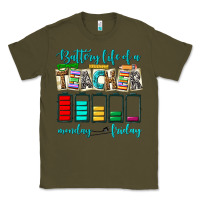 Army Green battery life of a teacher monday friday Classic Tee - NancyCooperArtShop