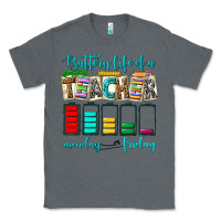 Charcoal Heather battery life of a teacher monday friday Classic Tee - NancyCooperArtShop