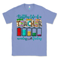 Colony Blue battery life of a teacher monday friday Classic Tee - NancyCooperArtShop