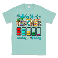 Seafoam battery life of a teacher monday friday Classic Tee - NancyCooperArtShop
