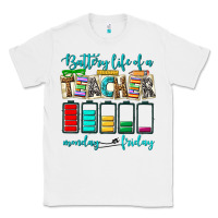 White battery life of a teacher monday friday Classic Tee - NancyCooperArtShop