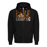 Black Love Camping Zipper Hoodie - CowhideDigitalArt