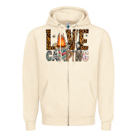 Sandshell Love Camping Zipper Hoodie - CowhideDigitalArt