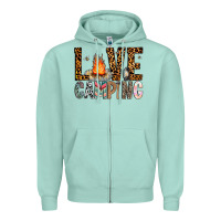 Seafoam Love Camping Zipper Hoodie - CowhideDigitalArt