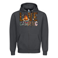 Smoke Love Camping Zipper Hoodie - CowhideDigitalArt