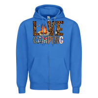 True Royal Love Camping Zipper Hoodie - CowhideDigitalArt