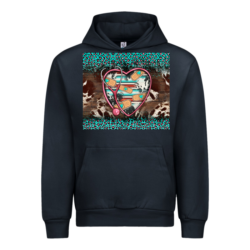 Western Nurse Stethoscope Turquoise Leopardes Urban Hoodie by BarkalooDesign | Teevron
