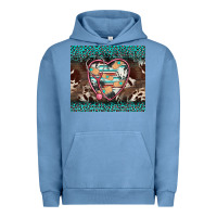 Pigment Pebble Blue western nurse stethoscope turquoise leopardes Urban Hoodie - BarkalooDesign