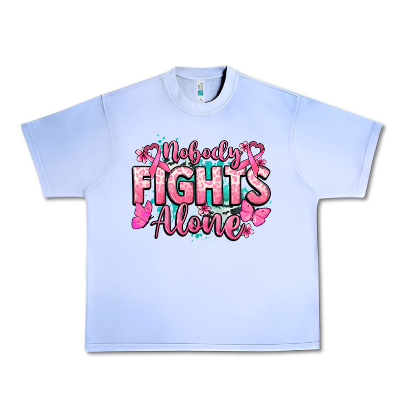 Nobody Fights Alone Cancer Awareness Urban Heavy Tee by HowdyJamesFarm | Teevron