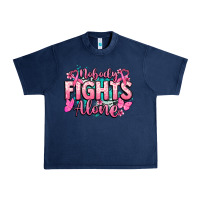 Navy Nobody fights alone Cancer Awareness Urban Heavy Tee - HowdyJamesFarm