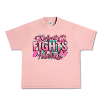 Salmon Nobody fights alone Cancer Awareness Urban Heavy Tee - HowdyJamesFarm