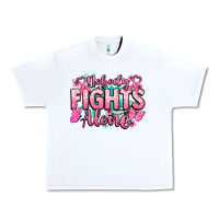 White Nobody fights alone Cancer Awareness Urban Heavy Tee - HowdyJamesFarm