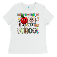White happy 100 days of school Ladies Tee - Artiststas