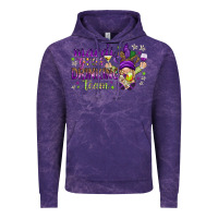 Cloud Purple Mardi Gras drinking team with gnome Vintage Hoodie - HowdyJamesFarm