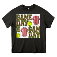 Asphalt softball uniform game day seamless pattern Heavy Core Tee - BundleAndBundleShop