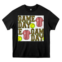 Black softball uniform game day seamless pattern Heavy Core Tee - BundleAndBundleShop