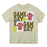 Mossy softball uniform game day seamless pattern Heavy Core Tee - BundleAndBundleShop