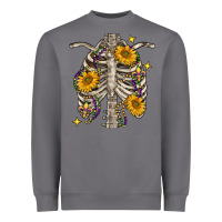 Storm mardi gras chest sunflowers skeleton Heavyweight Sweatshirt - FaDigitalArtStudio