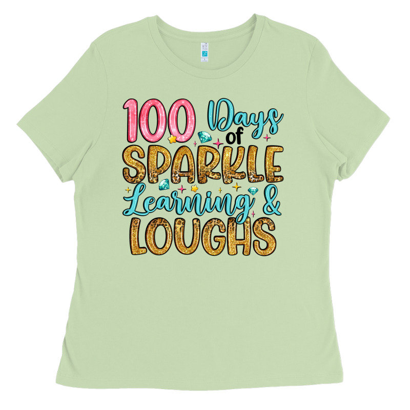100 Days Of Sparkle Learning And Loughs Ladies Tee by Artiststas | Teevron