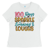 White 100 days of sparkle learning and loughs Ladies Tee - Artiststas