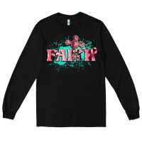 Black faith breast cancer Long Sleeve Tee - CowGirlArtShop