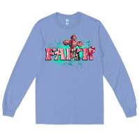 Colony Blue faith breast cancer Long Sleeve Tee - CowGirlArtShop