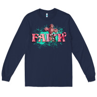 Navy faith breast cancer Long Sleeve Tee - CowGirlArtShop
