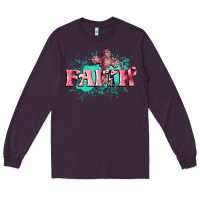 Plum faith breast cancer Long Sleeve Tee - CowGirlArtShop