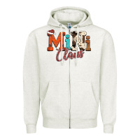 Oatmeal Heather Mini Claus Zipper Hoodie - CowhideDigitalArt