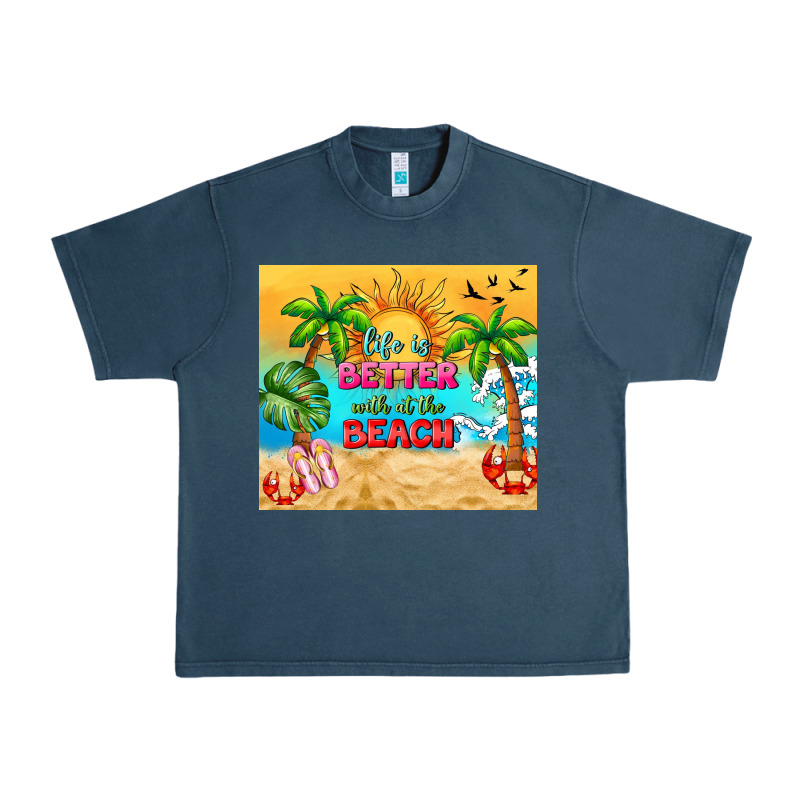 Life Is Better With At The Beach Urban Heavy Tee by TumblerDesignByShophia | Teevron