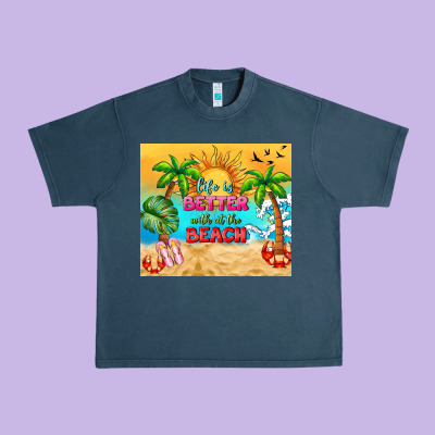 Life Is Better With At The Beach Urban Heavy Tee Designed By Tumblerdesignbyshophia