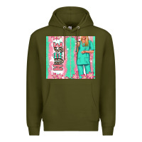Army Green nurse  blonde woman Premium Hoodie - RanaPortraitStore