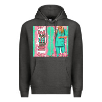 Charcoal Heather nurse  blonde woman Premium Hoodie - RanaPortraitStore